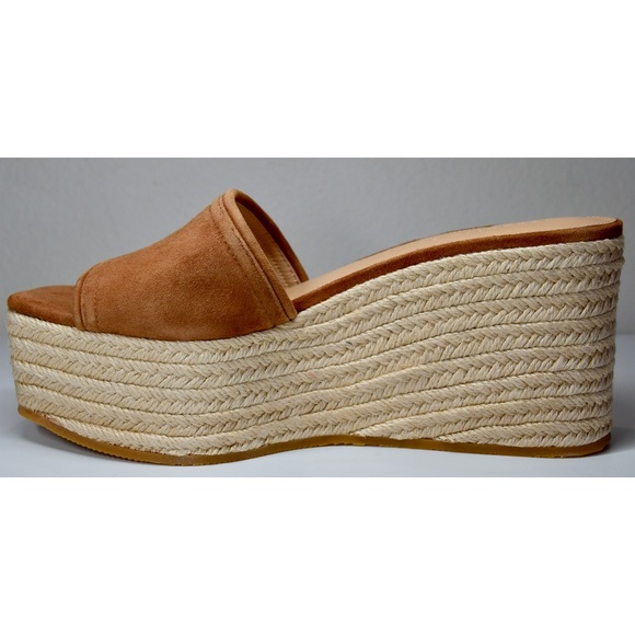 NEW VERONICA BEARD GABLE HAZELWOOD SUEDE ESPADRILLE PLATFORM WEDGE SANDAL. SZ 8M - Picture 6 of 10
